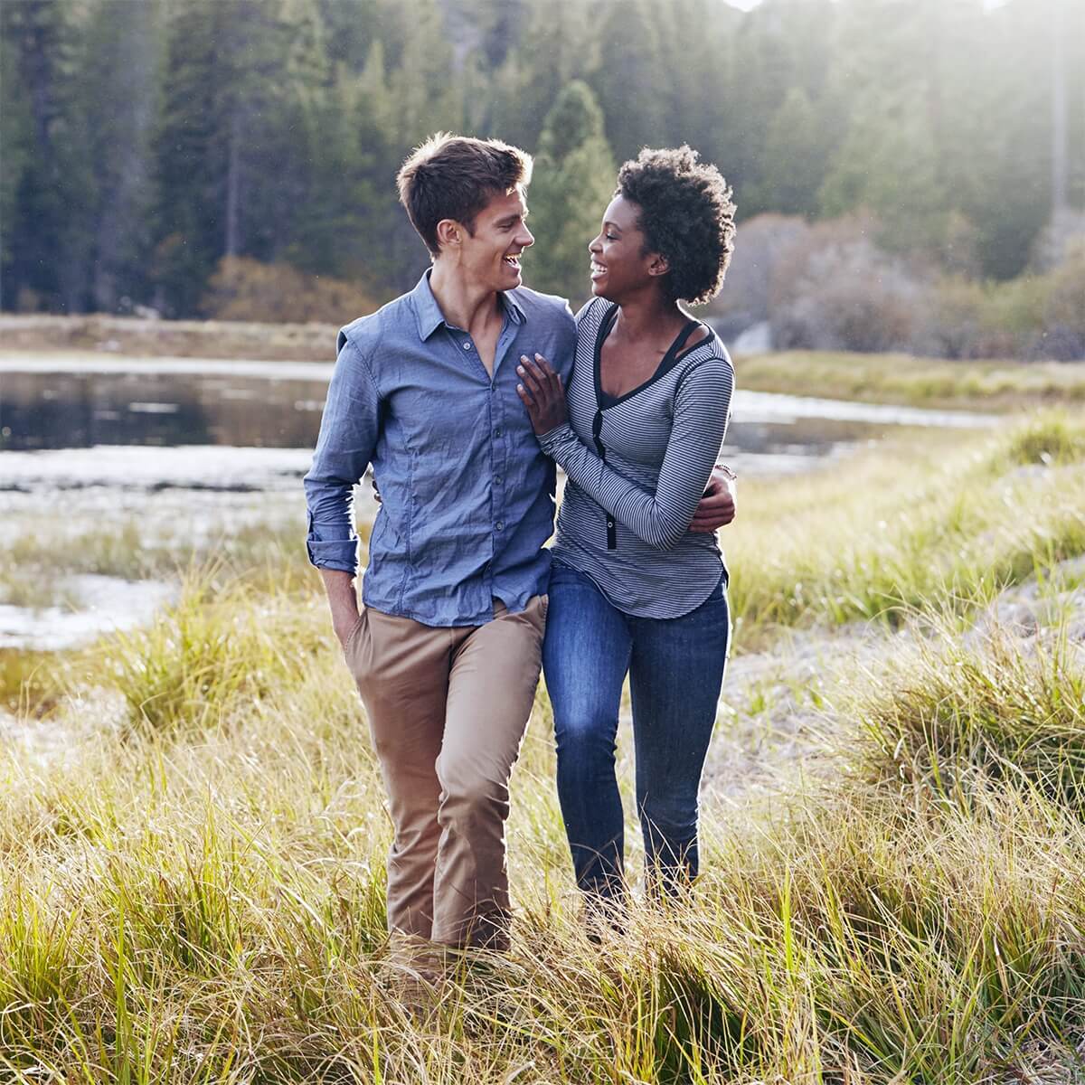 Happy Couple Hiking